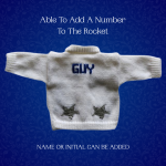 Rocket Baby Sweater, Handmade Knitted Baby Sweater, Personalized Baby Sweater