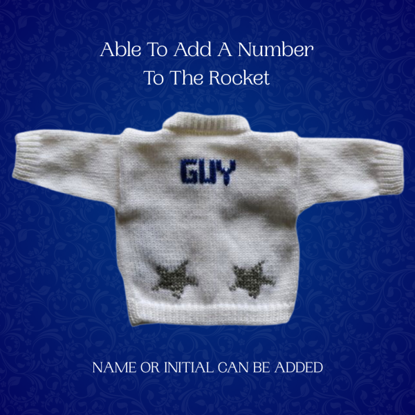 Rocket Baby Sweater, Handmade Knitted Baby Sweater, Personalized Baby Sweater