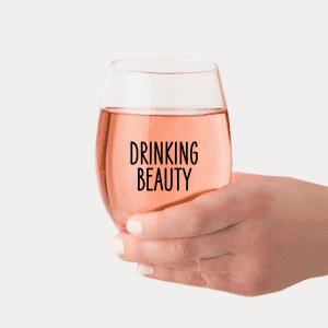 Drinking Beauty Stemless Wine Glass