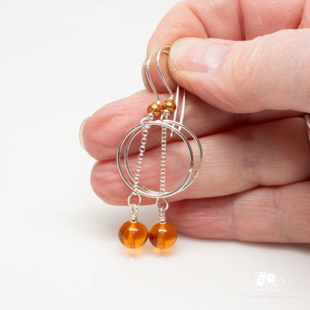 Amber Hoop Earrings