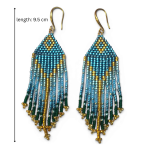 Seed Bead Fringe Earring