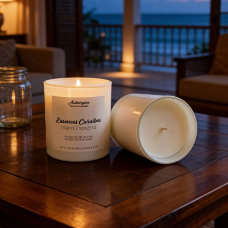 Coffee & Amber Rum Soy Candle, 227 g.