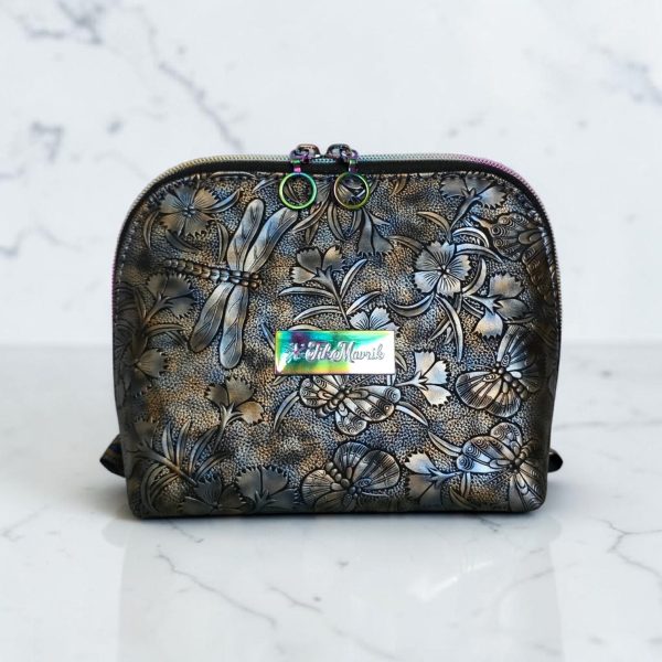 Caterpillar Faux Leather, waterproof lining, rainbow hardware