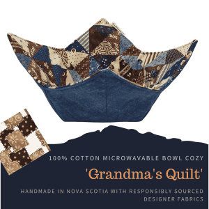 100% Cotton Microwavable Bowl Cozy - Grandma's Quilt