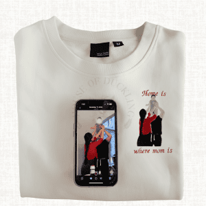 Personalized Embroidered Photo Sweatshirt — Celebrate Mother’s Day & Father’s Day with a One-of-a-Kind Gift