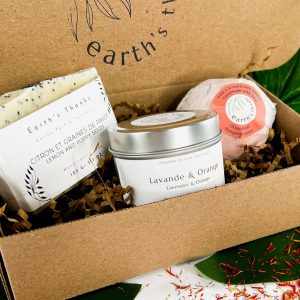 Citrus Spa Gift Set: soap, moisturizing bath bomb and soy candle | all handmade | vegan | eco-friendly | organic
