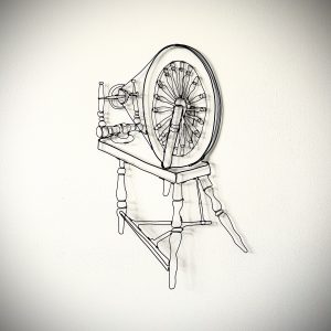 Spinning Wheel Wire Wall Art