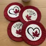 Elbows up Canada Mug Rugs (Coasters)