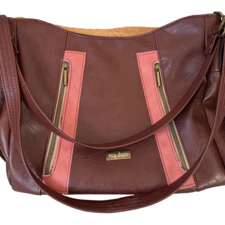 Burgundy, Blush and Butterflies Crossbody Bag
