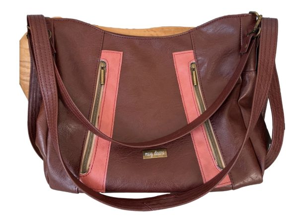 Burgundy, Blush and Butterflies Crossbody Bag