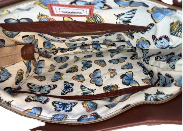 Burgundy, Blush and Butterflies Crossbody Bag