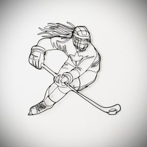 Team Canada Lady Hockey Player Wire Wall Art