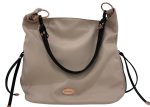 Blush and Black Elegant Slouchy Shoulder Bag