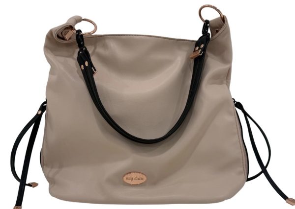 Blush and Black Elegant Slouchy Shoulder Bag