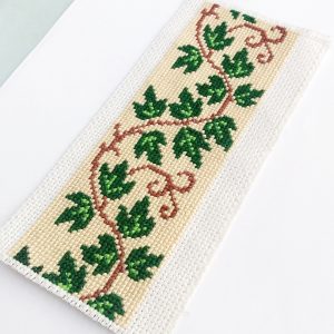 Ivy Cross Stitch Bookmark PDF - Digital Download