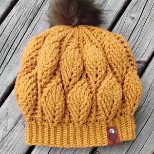 Crochet Pattern Fallen leaf hat - Digital Download