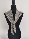 Crochet Shimmer Triangle Shawl – Handmade sparkly Festival Wrap, Boho Shawl, Belt Accessory