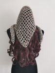 Crochet Shimmer Triangle Shawl – Handmade sparkly Festival Wrap, Boho Shawl, Belt Accessory