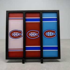 📚🏒 Montreal Hockey Inspired 3D Printed Bookmark Set – Set of 3 with Display Stand 🏒📚
