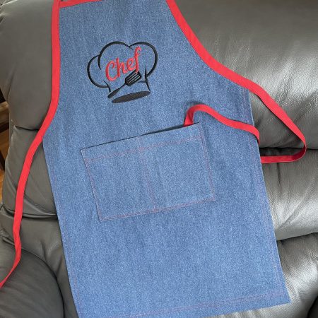 Chambray BBQ Apron - Junior Size -Personalizable