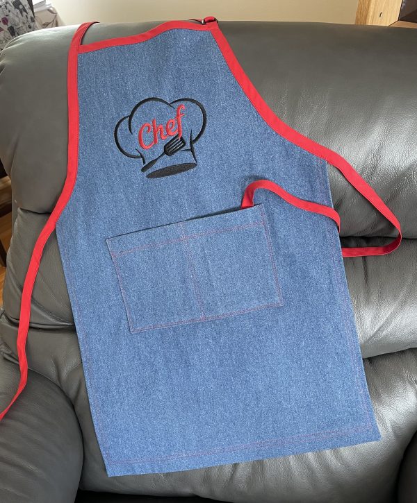 Chambray BBQ Apron - Junior Size -Personalizable