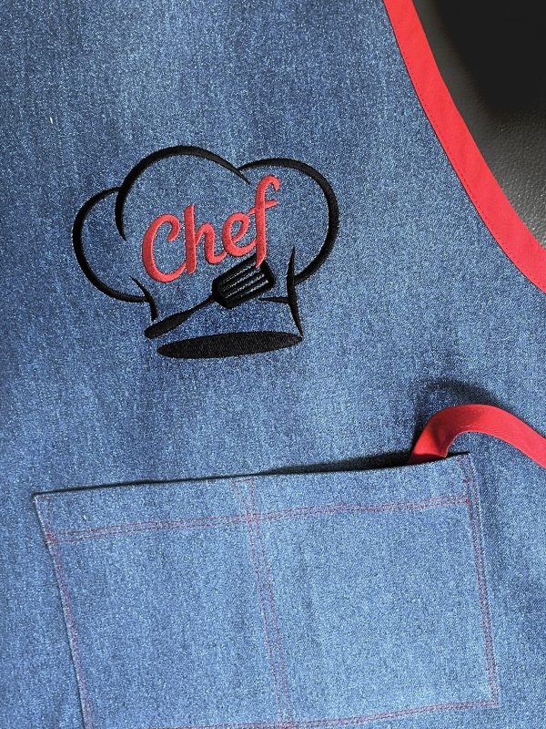 Chambray BBQ Apron - Junior Size -Personalizable