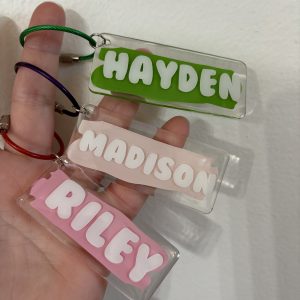 Water bottle name tags