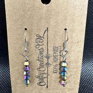 Beaded Earrings - Metallic Rainbow