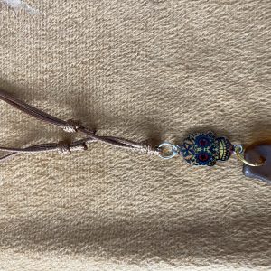 sea glass & skull necklace
