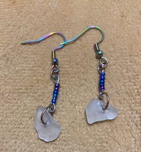 Earrings - sea glass