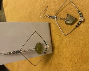 sea glass & bead earrings