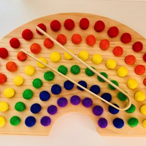 Rainbow Color Sorting Board Set w/Flashcards