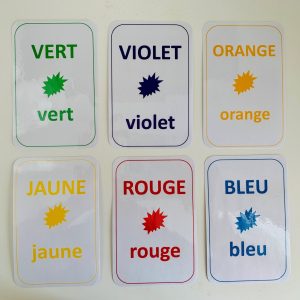 Primary / Secondary Color Flashcards - 6pk French