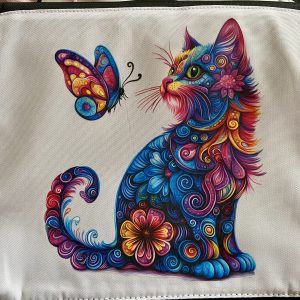 Cat and butterfly crossbody bag