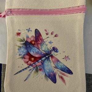 Dragonfly, 2 sided small crossbody bag