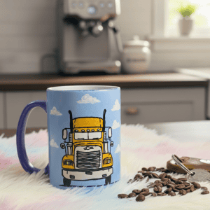 Handpainted Truck Mug