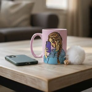 Handpainted Coffee Mug for Photoholic