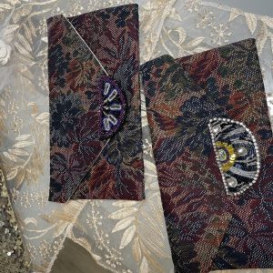 Fabric Clutch with bead design