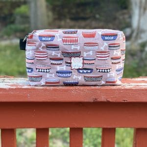 Handmade Cotton Boxy Pouch | Animal Print Travel Organizer