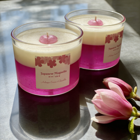 Japanese Magnolia Scented Soy Candle, 16 oz