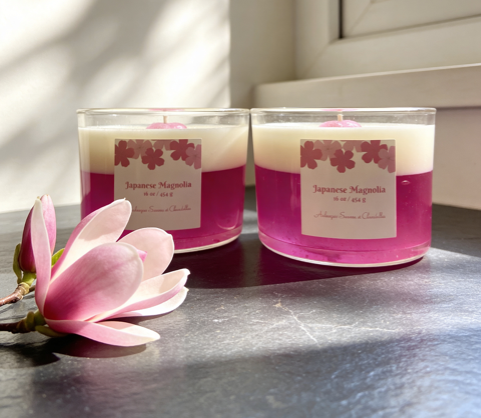 Japanese Magnolia Scented Soy Candle, 16 oz