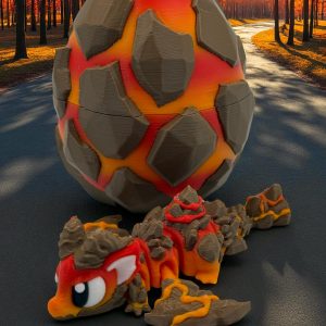 Lava Mini Dragon & Molten Egg Set | Sizzling Fantasy Decor Fidget Friend