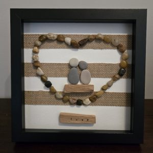 Pebble Art- 8" x 8" - Love
