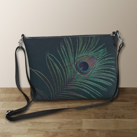 Peacock Feather Crossbody Bag