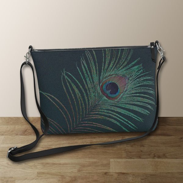 Peacock Feather Crossbody Bag