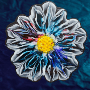 Resin Art Coasters 6" Retro look florals pairs
