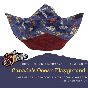 100% Cotton Microwavable Bowl Cozy - Canada's Ocean Playground