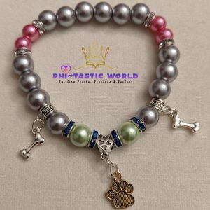 Colourful Pearl Bracelet with Charms