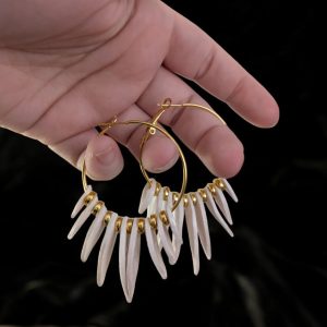 White petal hoops
