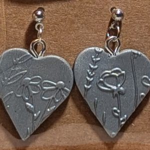 Handcrafted Heart Flower Earrings – Wear a Little Love